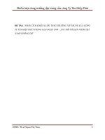 phân tích chiến lược tăng trưởng tập trung của công ty tăng hiệp phát giai đoạn 2009 - 2012