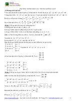 PHƯƠNG TRÌNH MẶT CẦU TRONG KHÔNG GIAN pot