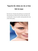 Nguyên tắc chăm sóc da cơ bản khi trị mụn pps