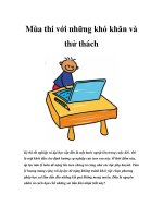 Mùa thi với những khó khăn và thử thách pdf