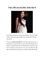 Thay đổi của bà bầu: tuần thứ 8 doc