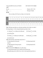 Trung tâm GDTX Chu Văn An - ĐỀ VẬT LÝ 2 pdf