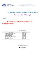 How does inflaton affect to unemployment?