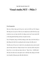 Lập trình trong môi trường .NET - Visual studio.NET – Phần 3 docx