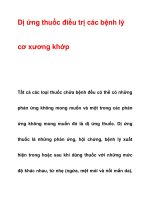 Dị ứng thuốc điều trị các bệnh lý cơ xương khớp ppsx