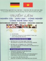 Triển lãm nghiên cứu giáo dục công nghiệp - Công nghệ sinh học part 1 pps