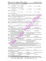 Trắc nghiệm ôn thi đại học môn vật lý - Con lắc đơn pptx