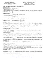 Đề thi thử đại học môn toán năm 2011 trường THPT Quế Võ pdf