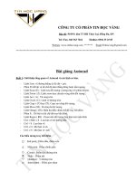 Bài giảng AutoCad sử dụng phím tắt nhanh