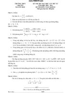 ĐỀ THI THỬ CAO ĐẲNG - ĐAI HỌC 2011 :TRƯỜNG THPT CHUYÊN NGUYỄN HUỆ MÔN TOÁN KHỐI D doc