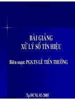 BÀI GIẢNG MÔN XỬ LÍ SỐ TÍN HIỆU CHƯƠNG 2 - LƯỢNG TỬ HOÁ docx