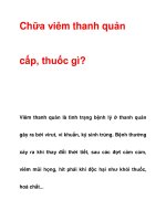 Chữa viêm thanh quản cấp, thuốc gì? ppsx