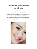 Chương trình chăm sóc cho da đẹp mỗi ngày ppsx