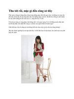 Thu tới rồi, mặc gì đến công sở đây docx