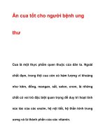 Ăn cua tốt cho người bệnh ung thư pot