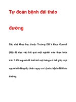 Tự đoán bệnh đái tháo đường potx