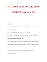 CHÂU PHI VÀ KHU VỰC MĨ LATINH (Thế kỉ XIX – đầu thế kỉ XX) potx