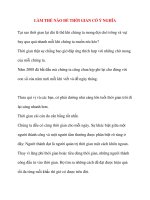 LÀM THẾ NÀO ĐỂ THỜI GIAN CÓ Ý NGHĨA docx