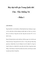 Bảy đại triết gia Trung Quốc đời Chu - Tần: Khổng Tử - Phần 1 pptx