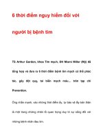 6 thời điểm nguy hiểm đối với người bị bệnh tim docx