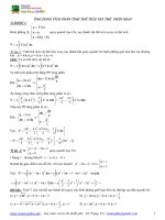 ỨNG DỤNG TÍCH PHÂN TÍNH THỂ TÍCH VẬT THỂ TRÒN XOAY pps