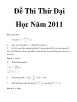 ÐỀ THI THỬ ĐẠI HỌC MÔN TOÁN SỐ 8 ppt