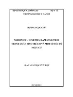 nghiên cứu hình thái lâm sàng viêm thanh quản mạn trẻ em và một số yếu tố nguy cơ