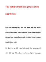 Thử nghiệm thành công thuốc chữa ung thư da pptx