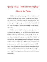 Quang Trung – Tình cảm và Sự nghiệp Nguyễn An Phong ppt