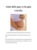 Giảm thiểu nguy cơ bị ngứa ở bà bầu pptx