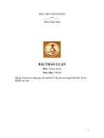 Đề tài: Dự án mở rộng quy mô fastfood Việt của cửa hàng Kinh Đô: K-Do bakery & cafe docx