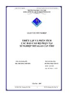 Luận văn Thiết lập và phân tích các báo cáo bộ phận tại xí nghiệp MITAGAS Cần Thơ