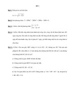 Đề thi tuyển số 1 - Môn toán ppt