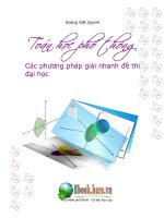 Cẩm nang các phương pháp giải nhanh đề thi ĐH môn Toán - Phần 1 pptx
