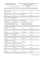 ĐỀ THI THỬ NĂM 2011 MÔN HÓA MÃ ĐỀ 209_ Khối A, B pot