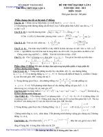 Đề thi thử đại học môn toán năm 2011 Lần I trường THPT Hậu Lộc 2 ppsx