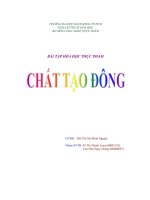 Bài tập chất tạo đông