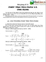 Tài liệu ôn toán - Chuyên đề 12 Phép tính tích phân và ứng dụng potx