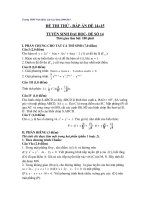 Trường THPT Vĩnh Định. ĐỀ THI THỬ - ĐAP ÁN ĐẠI HỌC SỐ14.15 ppt