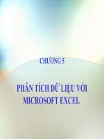 CHƯƠNG 5 - PHÂN TÍCH DỮ LIỆU VỚI MICROSOFT EXCEL pps