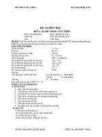 ĐỒ ÁN MÔN HỌC KẾT CẤU BÊ TÔNG CỐT THÉP CẦU ĐƯỜNG, NGUYỄN QUỐC BẢO