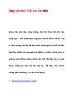 Đẩy lùi mùi hôi từ cơ thể docx