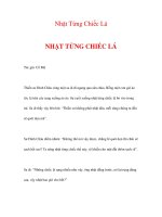 Nhặt Từng Chiếc Lá - NHẶT TỪNG CHIẾC LÁ Tác giả: Cổ Mộ doc