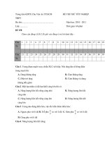 Trung tâm GDTX Chu Văn An - ĐỀ VẬT LÝ 1 docx