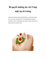 Bí quyết dưỡng da với 5 loại mặt nạ từ trứng pot