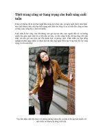 Thời trang công sở Sang trọng cho buổi sáng cuối tuần doc