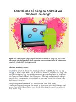 Làm thế nào để đồng bộ Android với Windows dễ dàng? doc