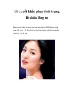 Bí quyết khắc phục tình trạng lỗ chân lông to pdf