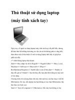 Thủ thuật sử dụng laptop (máy tính xách tay) potx