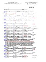 Trường THPT chuyên Huỳnh Mẫn Đạt - đề thi anh văn 10 căn bản (đề số 178) ppt